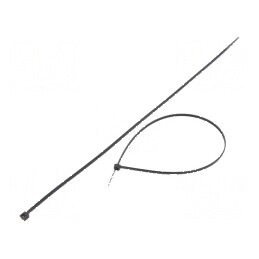 Colier de strângere poliamidă 370mm 3,6mm 177N negru | Electronic-mag.ro | Componente Electronice
