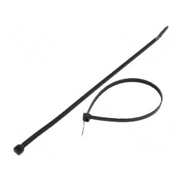 Colier de strângere poliamidă neagră L: 250mm W: 4,8mm 222N | Electronic-mag.ro | Componente Electronice