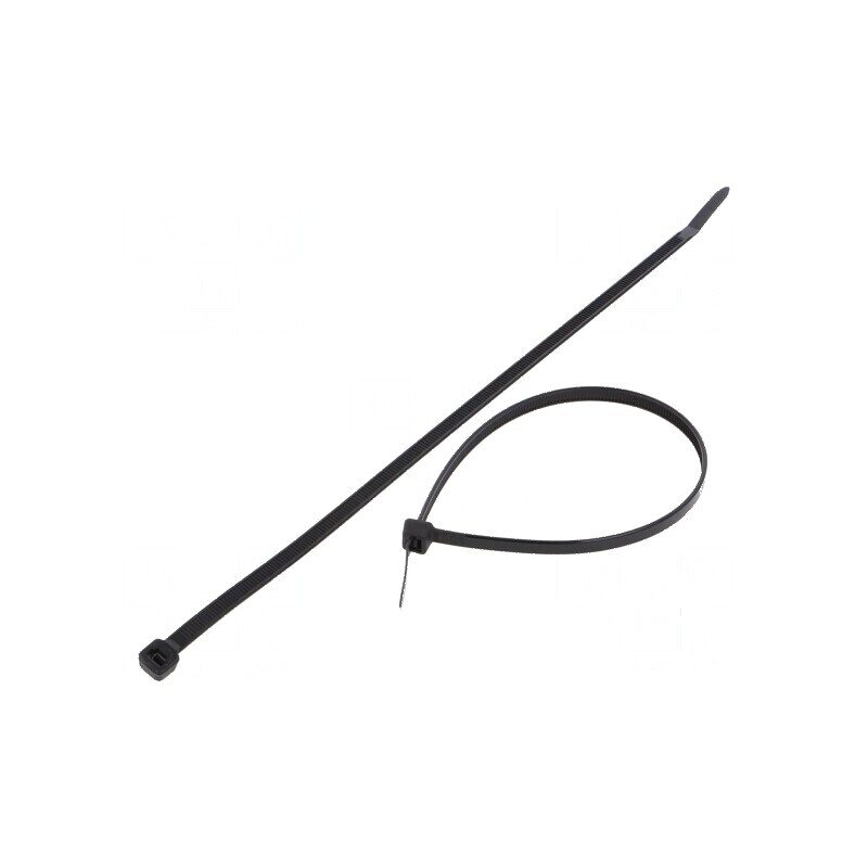 Colier de strângere poliamidă neagră L: 250mm W: 4,8mm 222N | Electronic-mag.ro | Componente Electronice