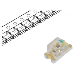 LED SMD 0603 galben-verde 40mcd 1.6x0.8x0.8mm 130° 20mA | Electronic-mag.ro | Componente Electronice