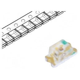 LED SMD 0603 roșie 80mcd 1,6x0,8x0,8mm 130° 20mA 631nm | Electronic-mag.ro | Componente Electronice