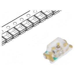 LED SMD 0603 galben 120mcd 1,6x0,8x0,8mm 130° 20mA 592nm | Electronic-mag.ro | Componente Electronice