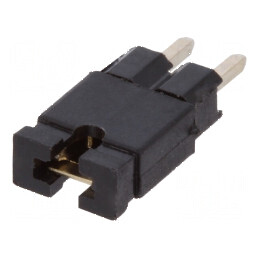 Conector jumper PIN 2 deschis drept pentru şiruri pini | Electronic-mag.ro | Componente Electronice