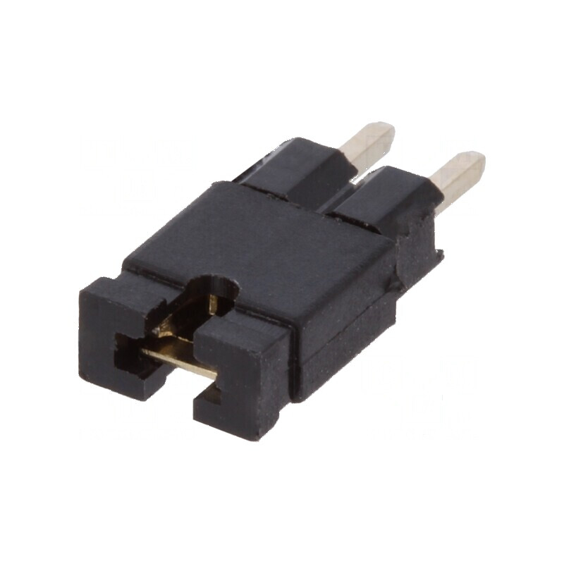 Conector jumper PIN 2 deschis drept pentru şiruri pini | Electronic-mag.ro | Componente Electronice