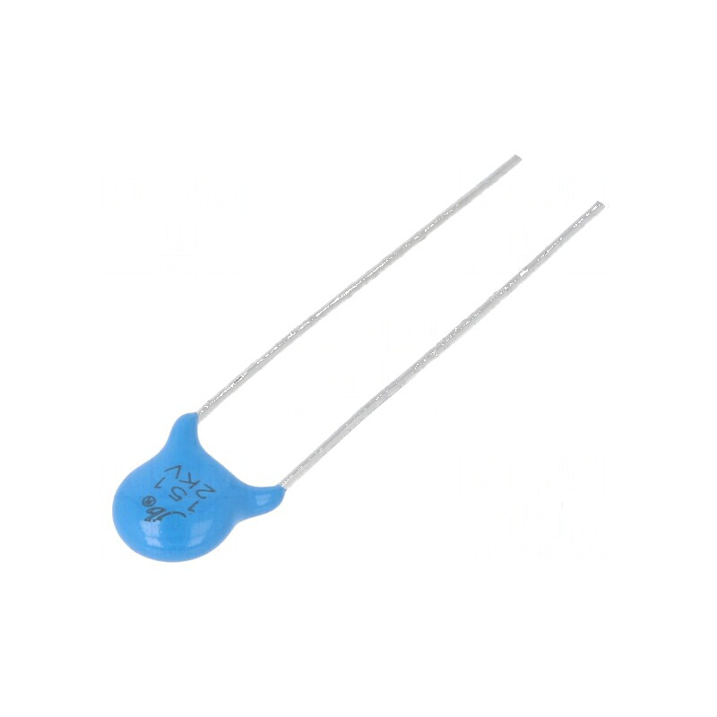 Condensator ceramic 150pF 2kVDC Y5P ±10% 5mm | Electronic-mag.ro | Componente Electronice