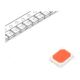 LED SMD 2835 roșie 10-20lm 3,5x2,8x0,8mm 120° 150mA 500mW | Electronic-mag.ro | Componente Electronice