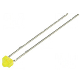 LED galben 1,8mm 2,5÷5mcd 55° convex | Electronic-mag.ro | Componente Electronice
