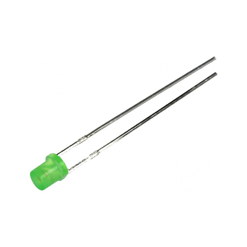 LED 3mm Verde 6÷13mcd 130° Plat Nr. term 2 | Electronic-mag.ro | Componente Electronice