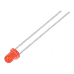 LED 3mm roșie 270-460mcd 60° convex | Electronic-mag.ro | Componente Electronice