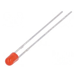 LED 3mm roșie 160-270mcd 80° convex | Electronic-mag.ro | Componente Electronice