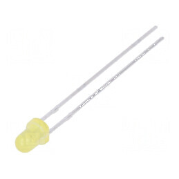 LED 3mm galben 210-350mcd 60° convex | Electronic-mag.ro | Componente Electronice