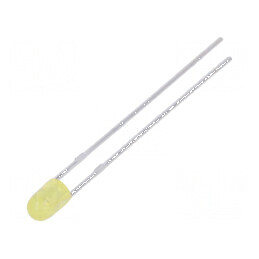 LED galben 3mm 90-160mcd 80° convex | Electronic-mag.ro | Componente Electronice
