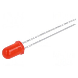 LED 5mm roșie 210-350mcd 60° convex | Electronic-mag.ro | Componente Electronice