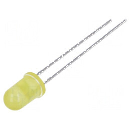 LED 5mm galben 120-210mcd 60° convex | Electronic-mag.ro | Componente Electronice