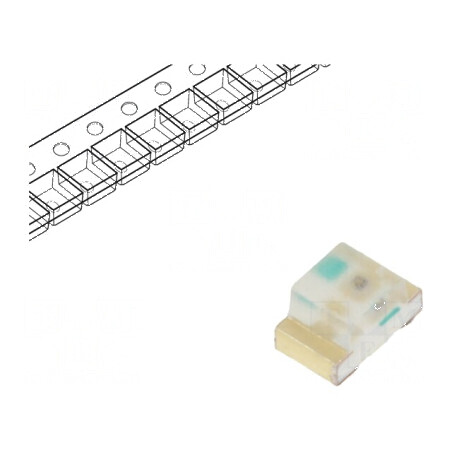 LED SMD 0805 roșie 11,2-180mcd 2x1,25x1,1mm 130° 1,6-2,4V | Electronic-mag.ro | Componente Electronice