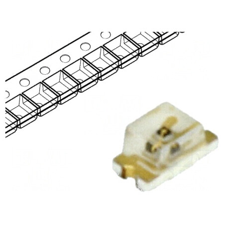 LED SMD 0603 galben 1,6x0,8mm 28-180mcd 130° 1,8-2,4V | Electronic-mag.ro | Componente Electronice