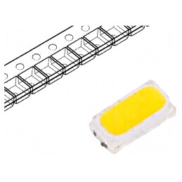 Banda LED SMD 3014 alb cald 11,5-12lm 2800-3100K 120° 30mA 30m | Electronic-mag.ro | Componente Electronice
