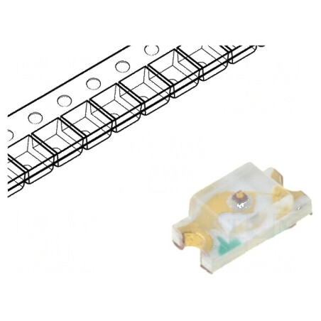 LED SMD 0603 Roșie 15-50mcd 1,6x0,8x0,6mm 120° 5mA 48mW | Electronic-mag.ro | Componente Electronice