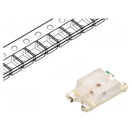 LED SMD 1206 roşie 100-120mcd 3.2x1.6x0.8mm 120° 20mA 87mW | Electronic-mag.ro | Componente Electronice