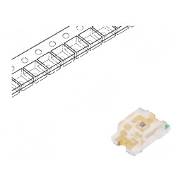 LED SMD 0805 galben 90-260mcd 2x1,25x0,7mm 140° 1,8-2,4V | Electronic-mag.ro | Componente Electronice