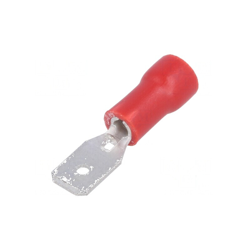 Terminal plat 4,8mm 0,5mm tată pentru cablu 0,5÷1mm2 crimpat | Electronic-mag.ro | Componente Electronice
