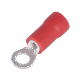 Vârf inelar M3 Ø 3,2mm 0,5-1mm² crimpat pe cablu izolat | Electronic-mag.ro | Componente Electronice
