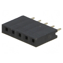 Conector şiruri pini soclu mamă 5 PIN 2,54mm THT 1x5 | Electronic-mag.ro | Componente Electronice