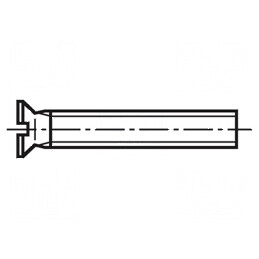 Şurub M3x4 îngropat crestat 0,6mm oţel zincat | Electronic-mag.ro | Componente Electronice