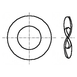 Şaibă ondulată elastică M8 D15mm h1,5mm oțel inoxidabil A2 | Electronic-mag.ro | Componente Electronice