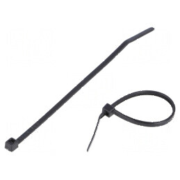 Colier de strângere poliamidă 100mm x 2,5mm 80N negru | Electronic-mag.ro | Componente Electronice