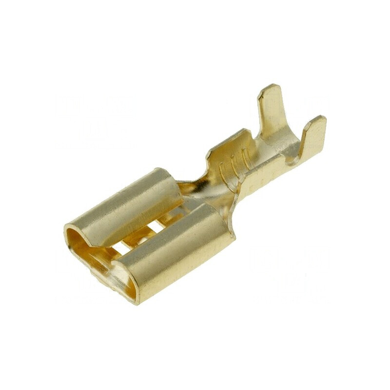 Terminal plat 6,3mm aurit mamă pe cablu crimpate 1÷2,5mm2 | Electronic-mag.ro | Componente Electronice Terminal plat 6,3mm aurit mamă pe cablu crimpate 1÷2,5mm2 | Electronic-mag.ro | Componente Electronice