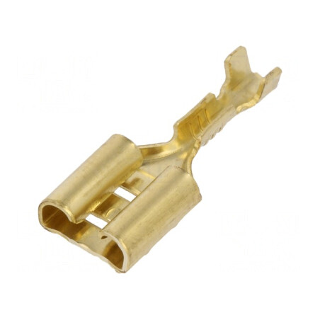 Terminal plat 6,3mm mamă 0,25-0,5mm2 crimpat pe cablu | Electronic-mag.ro | Componente Electronice