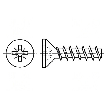 Şurub plastic 2,2x6 PZ1 oţel zincat îngropat | Electronic-mag.ro | Componente Electronice