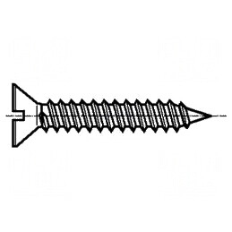 Şurub 2,9x16 cu cap îngropat crestat 0,8mm oţel călit zincat | Electronic-mag.ro | Componente Electronice