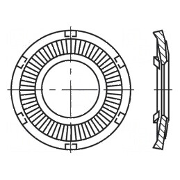Şaibă rotundă dinţată M4 D8mm oţel elastic | Electronic-mag.ro | Componente Electronice