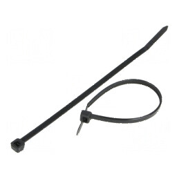 Colier de strângere poliamidă 160mm negru 220N | Electronic-mag.ro | Componente Electronice