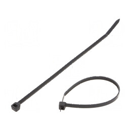 Colier de strângere poliamidă 200mm 4,8mm 80N negru | Electronic-mag.ro | Componente Electronice