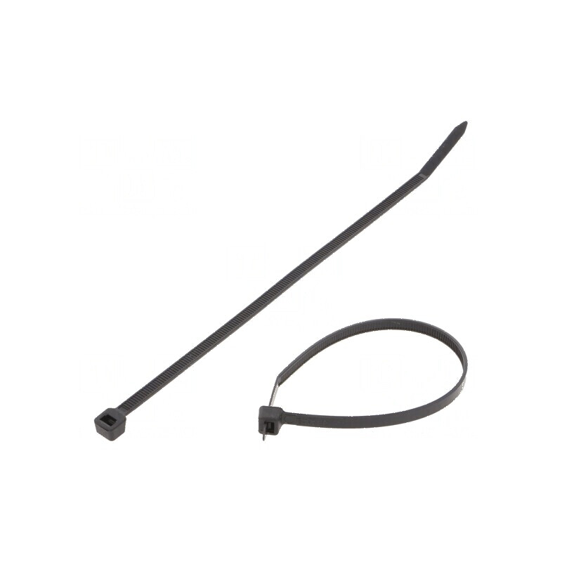 Colier de strângere poliamidă 200mm 4,8mm 80N negru | Electronic-mag.ro | Componente Electronice