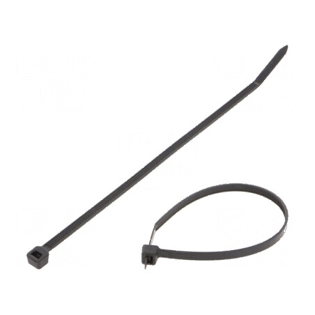 Colier de strângere poliamidă 200mm 4,8mm 80N negru | Electronic-mag.ro | Componente Electronice