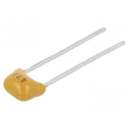 Condensator ceramic 470pF 50V C0G (NP0) ±5% THT 2,54mm | Electronic-mag.ro | Componente Electronice