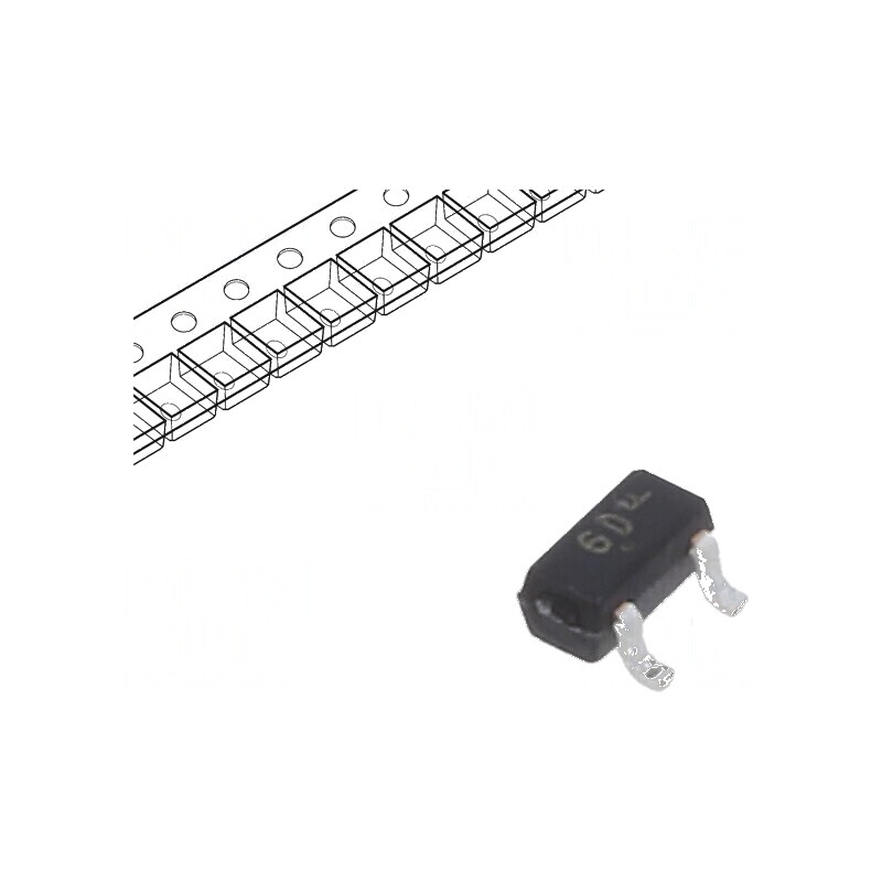 Tranzistor PNP BRT 50V 0,1A 0,2W SC75 R1 10kΩ | Electronic-mag.ro | Componente Electronice