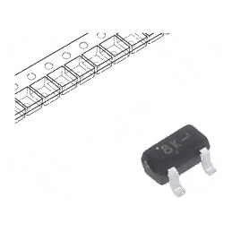 Tranzistor NPN bipolar BRT 50V 0,1A 0,2W SC75 R1 4,7kΩ | Electronic-mag.ro | Componente Electronice