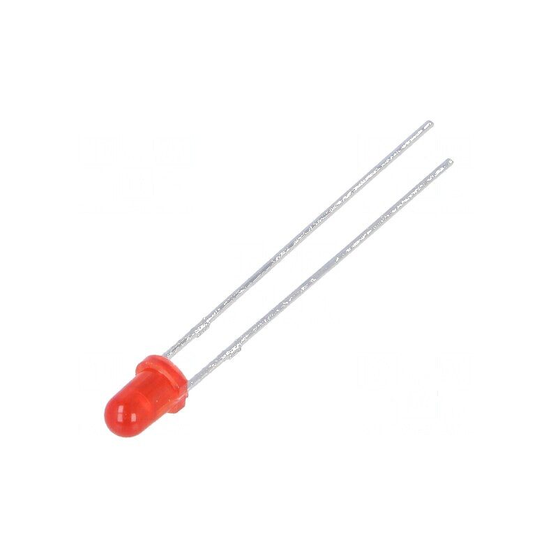 LED 3mm roșie 40mcd 40° convex | Electronic-mag.ro | Componente Electronice