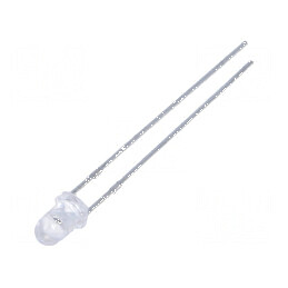 LED 3mm roșie 2000-3000mcd 30° convex | Electronic-mag.ro | Componente Electronice