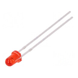 LED 3mm roșie 200mcd 30° convex | Electronic-mag.ro | Componente Electronice