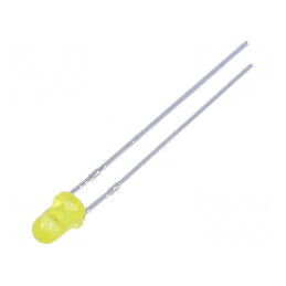 LED galben 3mm 40mcd 40° convex | Electronic-mag.ro | Componente Electronice