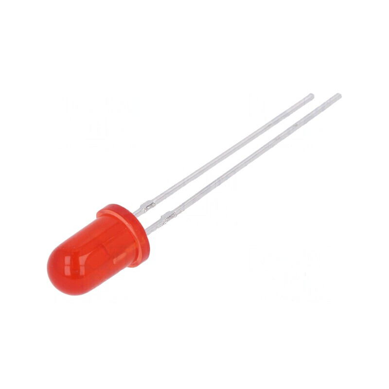 LED 5mm roșie 4-10mcd 30° convex | Electronic-mag.ro | Componente Electronice