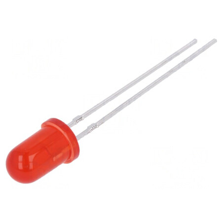 LED 5mm roșie 4-10mcd 30° convex | Electronic-mag.ro | Componente Electronice