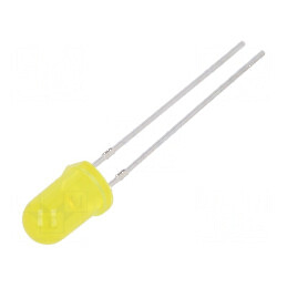 LED galben 5mm 20-40mcd 30° convex | Electronic-mag.ro | Componente Electronice