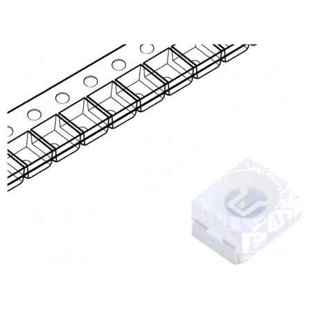 LED SMD 3528 PLCC2 Verde 5lm 1000-1400mcd 3.5x2.8mm 120° | Electronic-mag.ro | Componente Electronice